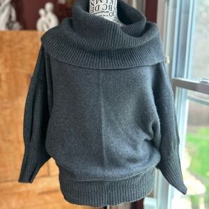 Express Charcoal Cowl Neck Sweater
